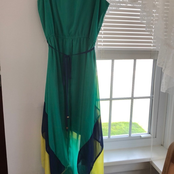 High Low Color Block A-List Dress L - Picture 3 of 5